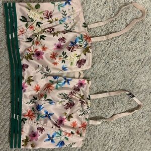 Floral Bralette with removable straps